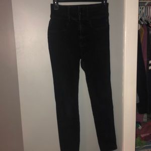 black super hi-rise jeggings american eagle